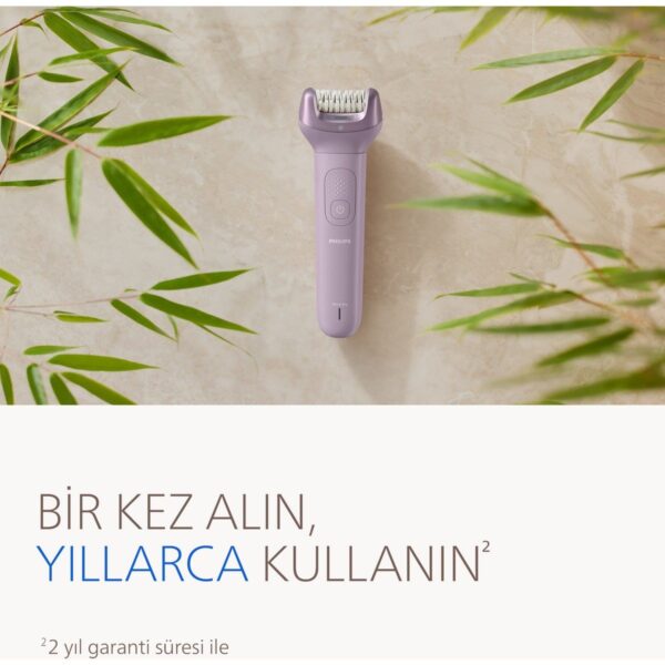 Philips 9000 Serisi Kablosuz Epilatör Mor Renkli Yıkanabilir Başlık ile Islak ve Kuru Kullanım