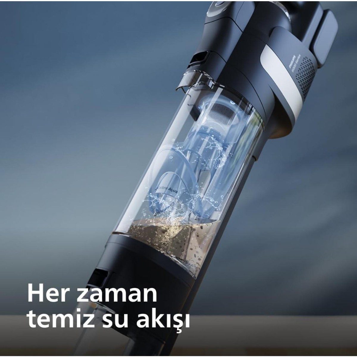 Philips Aqua Trio YENİ 9000 SERİSİ 3'ü 1 Arada (Islak, Kuru ve Moplu) Sarjlı ve Kablosuz Dik Süpürge Siyah