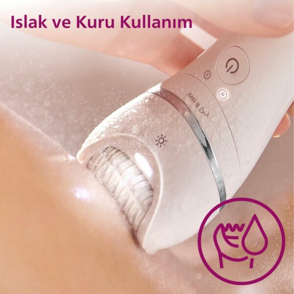 Philips BRE720/05 Epilatör (Yüz+Koltuk alti+Bikini Bölgesi+Bacak)Islak-Kuru,Işıklı,Kablosuz