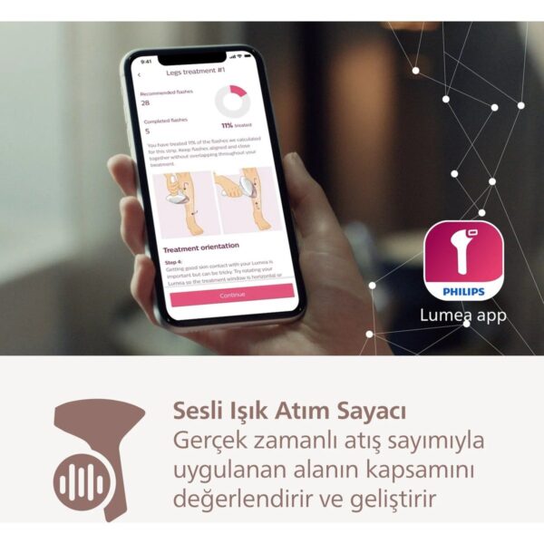 Philips Lumea 9900 Serisi BRI951/03 IPL Tüy Alma Cihazı Pembe SkinAI Özellikli Kablosuz Kullanım
