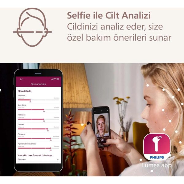 Philips Lumea 9900 Serisi BRI951/03 IPL Tüy Alma Cihazı Pembe SkinAI Özellikli Kablosuz Kullanım