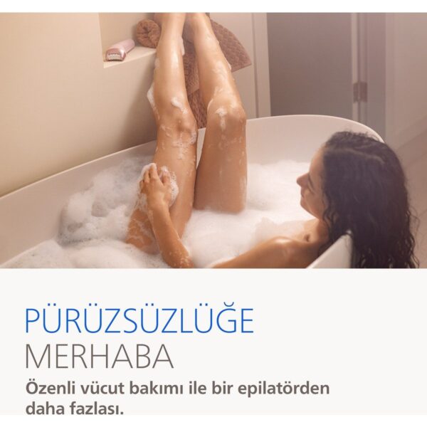 Philips Pembe Kablosuz Epilatör 9000 Serisi Islak ve Kuru Kullanım, Yıkanabilir Başlık ile 2 Hız Ayarı BRE718/05