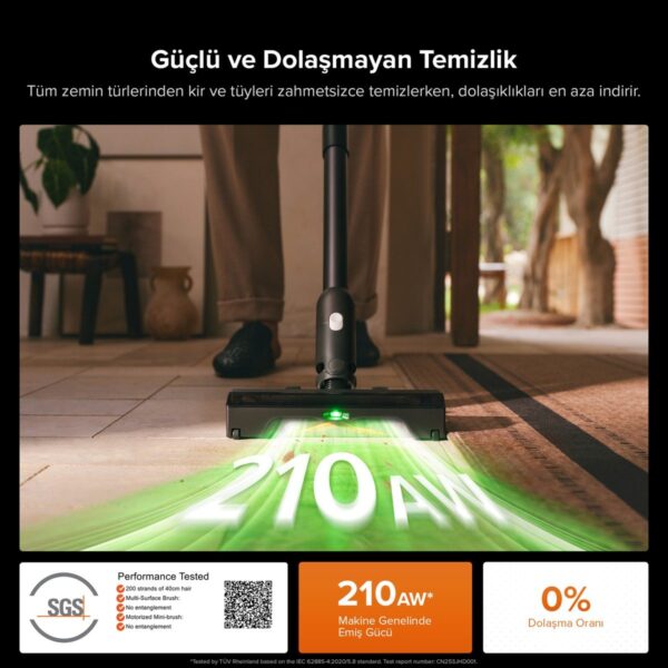 Roborock H60 Hub Ultra Dikey Süpürge 1500+ L Toz Haznesi ile Turbo Başlıklı Şarjlı Temizlik