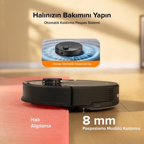 Roborock Q8 Max Pro Plus Akıllı Robot Süpürge – Siyah