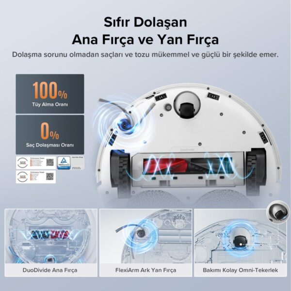 Roborock Qrevo Edge 5V1 Akıllı Robot Süpürge – Beyaz