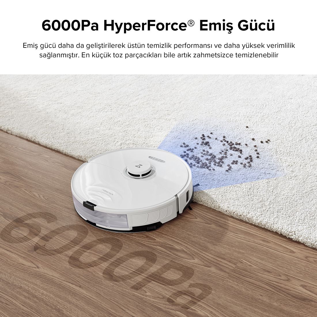 Roborock S8 Sonic Mopping Akıllı Robot Süpürge S8 Beyaz