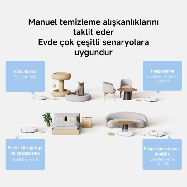 Robot Vacuum H40 Akıllı Robot Süpürge + Mop 10000PA