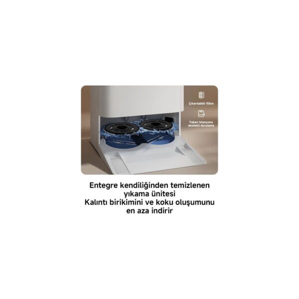 Robot Vacuum H50 Beyaz Akıllı Robot Süpürge + Paspas – 10000 Pa Emiş Gücü