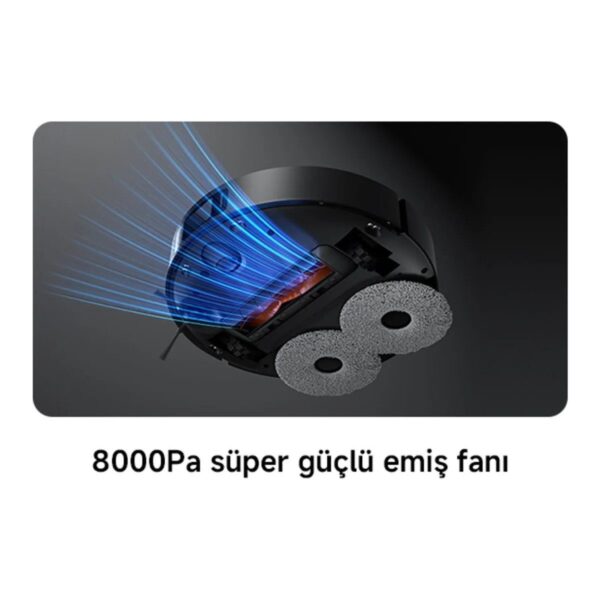Robot Vacuum X20 Max Akıllı Robot Süpürge ve Mop – 8000Pa Siyah