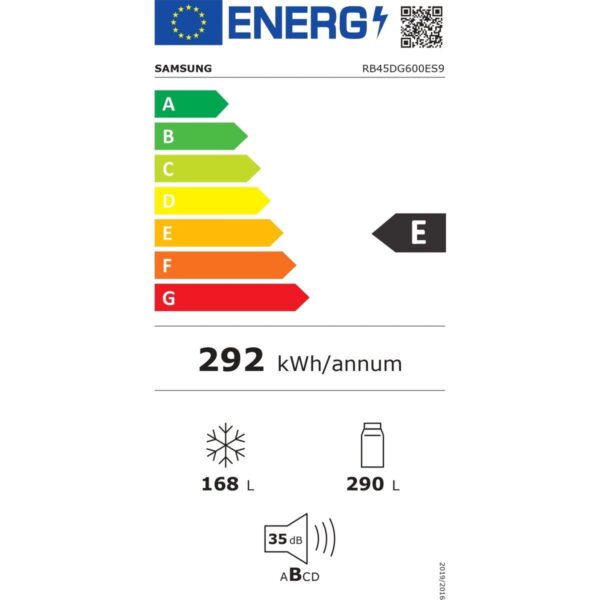 Samsung 465 Litre Gümüş Kombi Tipi Buzdolabı Enerji Sınıfı E Hızlı Soğutma ve Dondurma Özelliği
