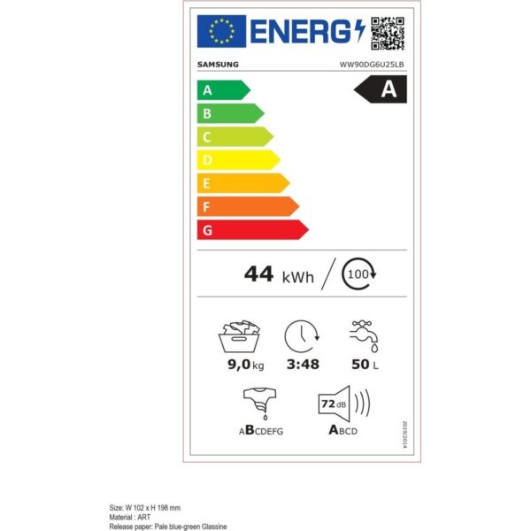 SAMSUNG WW90DG6U25LBAH Çamaşır Makinesi AI EcoBubble™ 9kg