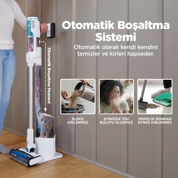 Shark Clean & Empty Auto-Empty Sistemli Şarjlı Dikey Süpürge 1,3 L
