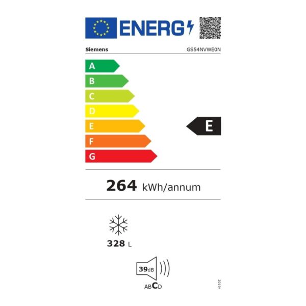 Siemens GS54NVWE0N No Frost 328 lt Hacimli 7 Çekmeceli Derin Dondurucu E Enerji Sınıfı
