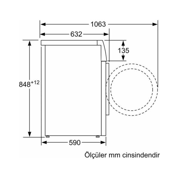 Siemens WG42K2Z0TR iQ500 Çamaşır Makinesi 9 kg 1200 dev./dak., Beyaz