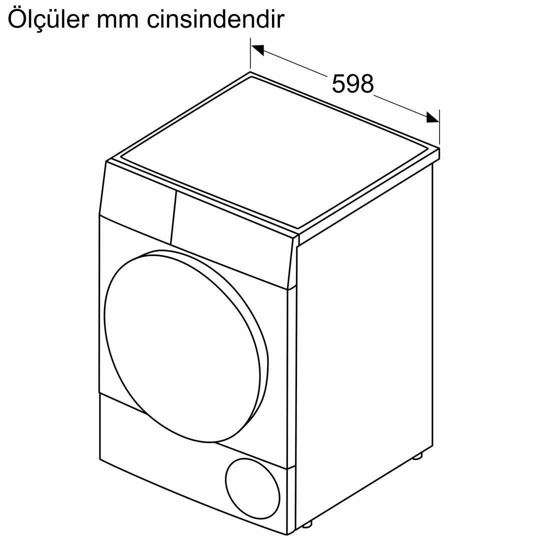 Siemens SİEMENS WQ42A201TR iQ300 Isı Pompalı Kurutma Makinesi 9 kg Beyaz