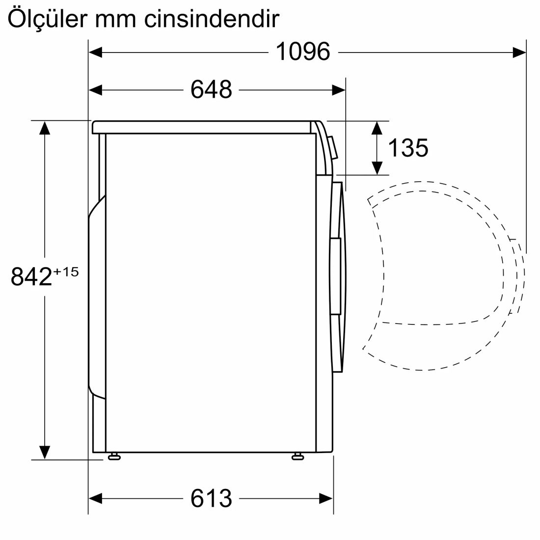 Siemens SİEMENS WQ42A201TR iQ300 Isı Pompalı Kurutma Makinesi 9 kg Beyaz