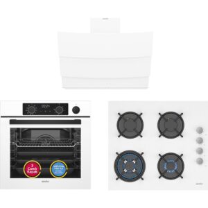 Simfer 0+10 Fonksiyon Steam Master Buharlı Beyaz 3'lü Ankastre Set (8245 Fırın + 3509 Ocak + 8707 Davlumbaz) HBCV000092RZKM