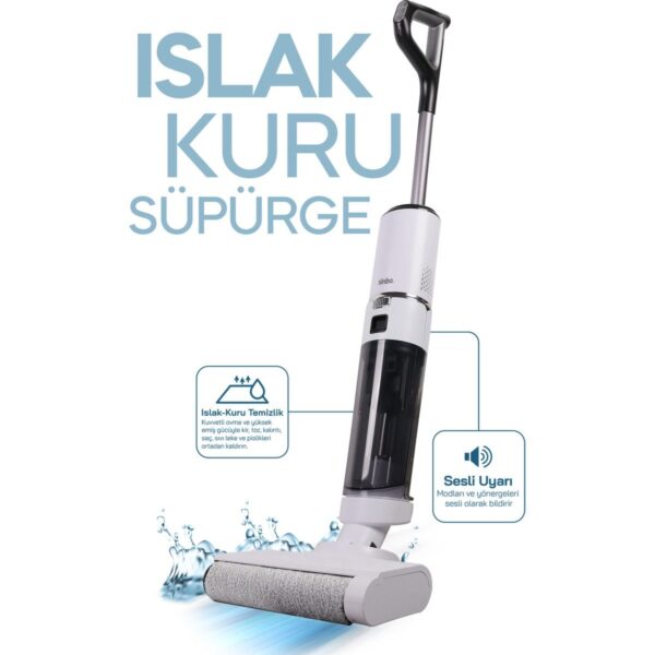 Sinbo Sfc-4106 Beyaz Islak – Kuru Yer Temizleme Makinesi 0.5 lt Toz Haznesi ve Güçlü Emiş Teknolojisi