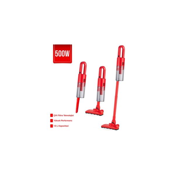 Sinbo SVC-8616 500 W Dikey Elektrikli Süpürge Kırmızı