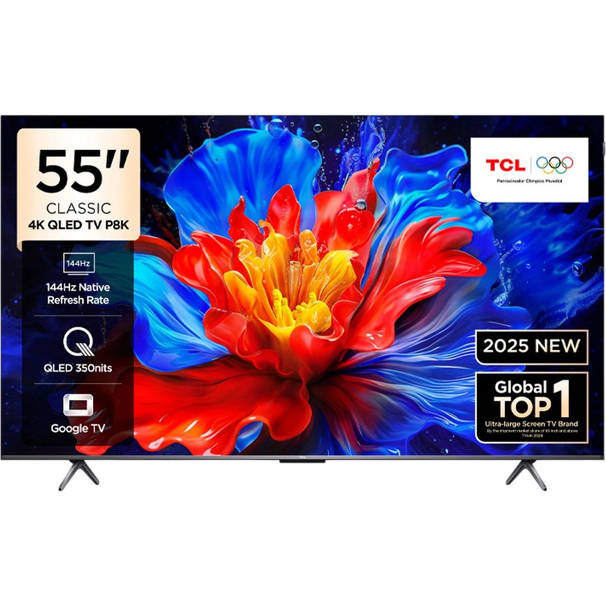 TCL 55P8K 55'' 139 Ekran Uydu Alıcılı 4K Ultra HD QLED Google TV HBCV00009P3V3V