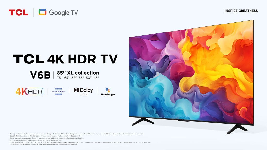 TCL 55V6B 55” 138 Ekran Uydu Alıcılı 4K Ultra HD Google TV