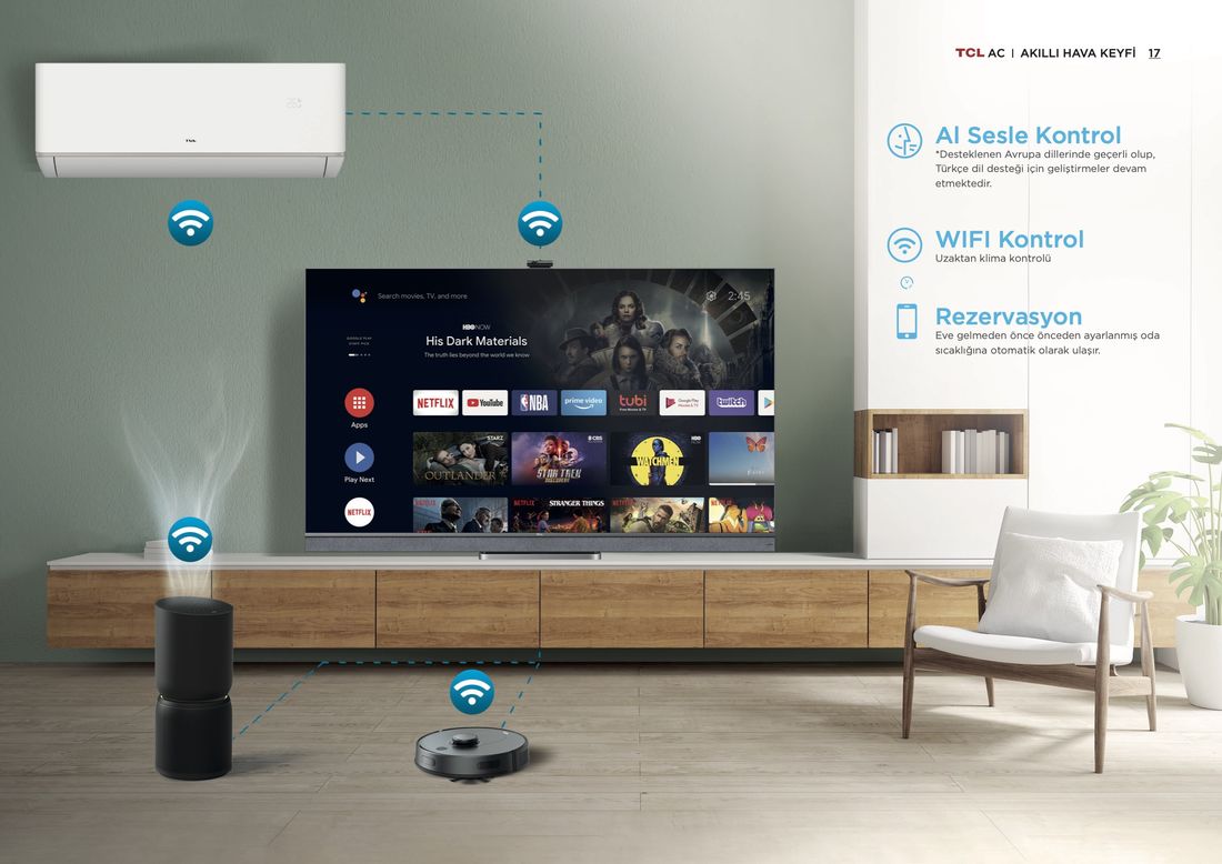 TCL Elite TAC-18CHSD-XA51I A++ 18000 BTU Inverter Duvar Tipi Klima