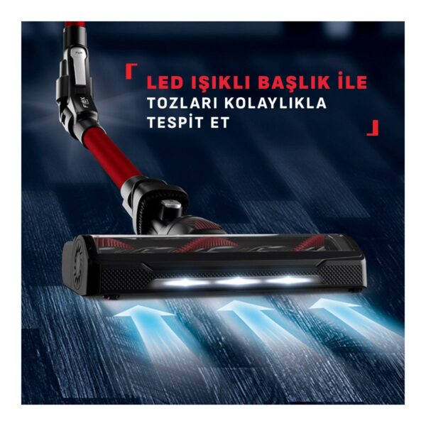 Tefal TY2098WO X-Force Flex 9.60 Kırmızı Dikey Süpürge HEPA Filtreli Kablosuz Kullanım ve Yüksek Kapasite