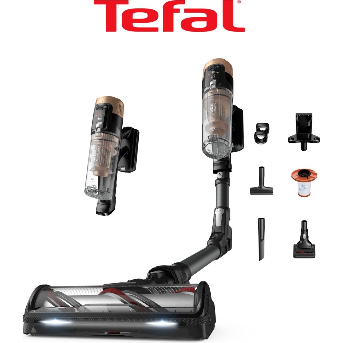 Tefal TY9B74WO X-Force Flex 14.80 Animal Care 240 Air Watt Güçlü Kablosuz Şarjlı Dikey Süpürge HBCV00008SLNTQ