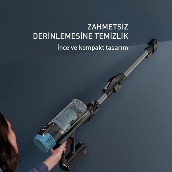 Tefal X-Force Flex 14.80 240 Air Watt Kablosuz Dikey Süpürge Mavi Bükülebilir Boru Özelliği