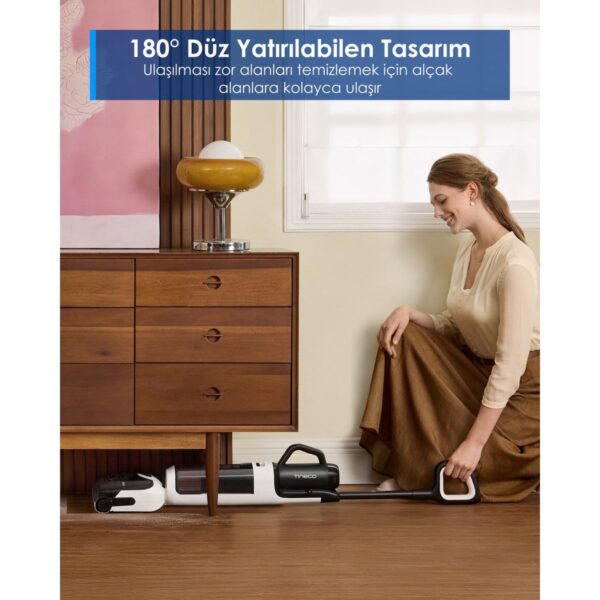 Tineco Floor One Switch S6 Power Kit Kablosuz Akıllı Islak Kuru Elektrikli Süpürge, Zemin Temizleyici Paspas, 21KPA Güçlü Emiş, Çoklu Yüzey Için 5i1 Arada Süpürge
