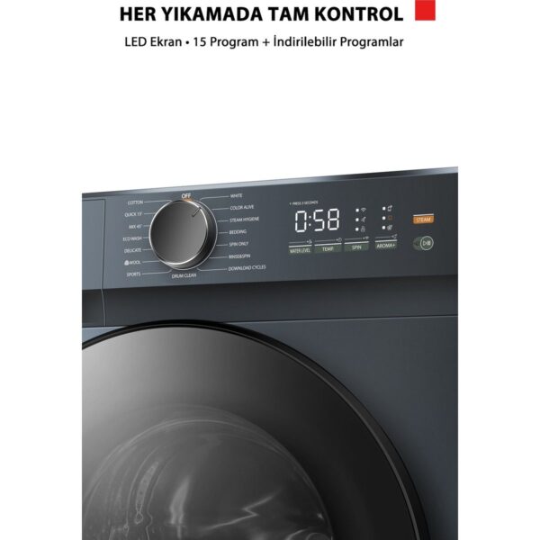Toshiba Dalga Teknolojisi Ai Desteği Nano Kabarcık 8 kg 1400 Devir Çamaşır Makinesi Morandi Gri TW-T21BU90UWTR(WW)