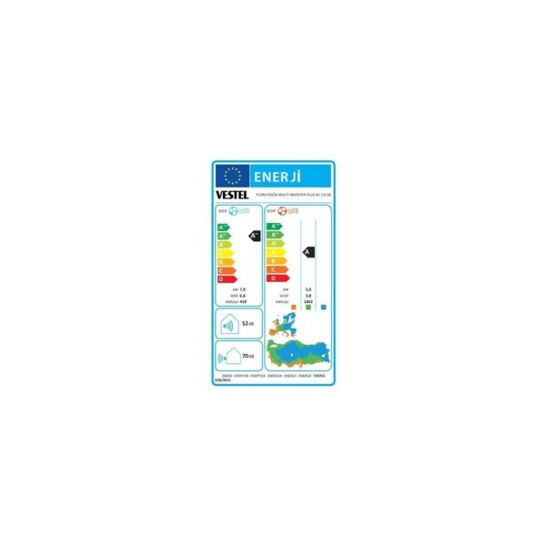 Vestel Flora Doğa Plus AC 12+18 A++ 27000 BTU Multi Inverter Klima
