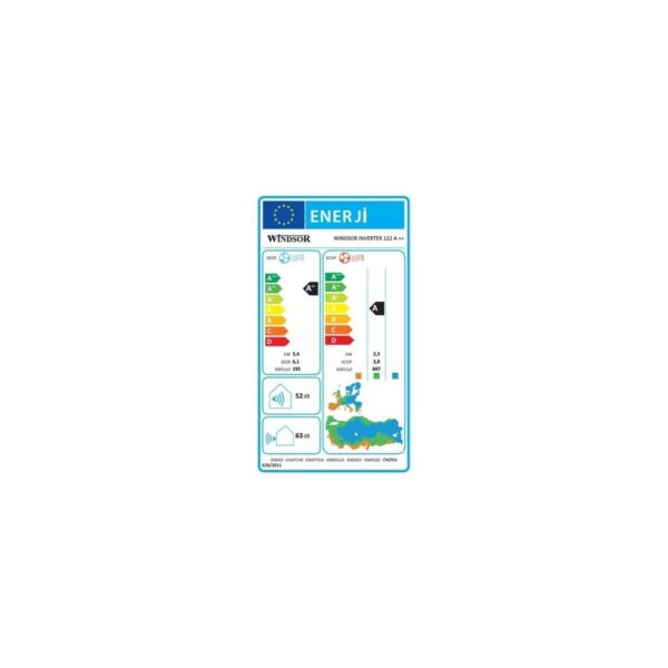 Windsor 122 12000 BTU A++ Duvar Tipi Inverter Klima Salon Tipi Enerji Sınıfı A++