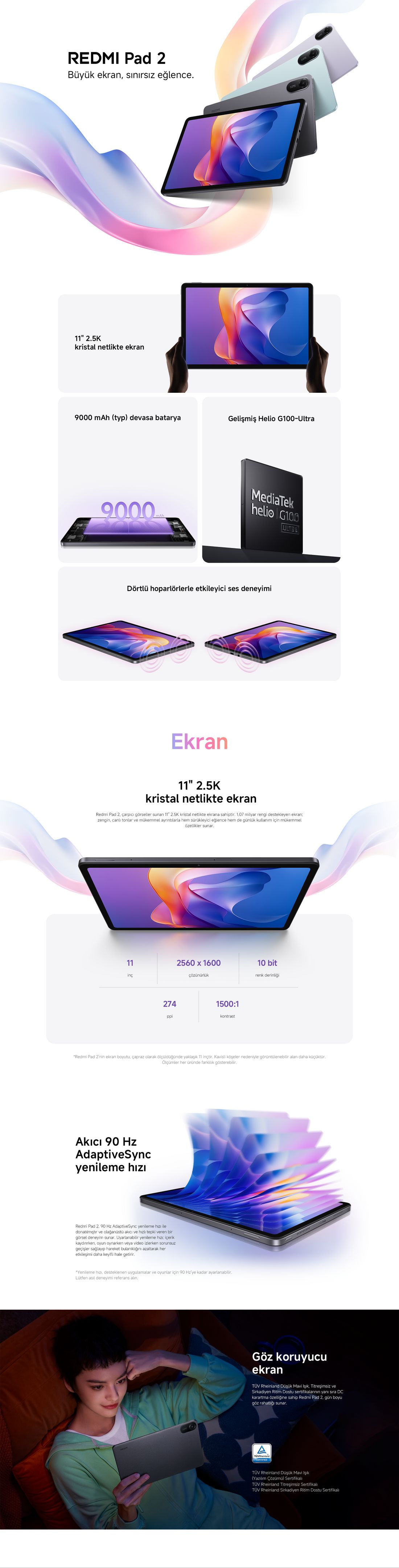 Xiaomi Redmi Pad 2 8GB 256GB 11" Tablet