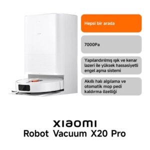 Xiaomi Robot Vacuum X20 Pro Akıllı Robot Süpürge + Mop HBCV00007POKUJ